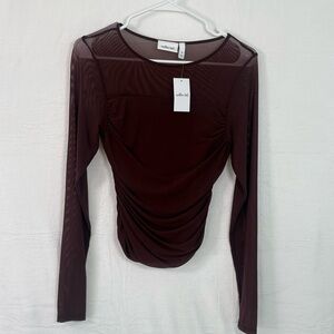 Willow Root Brown Longsleeve Top | Women’s Small | Brand New with Tags